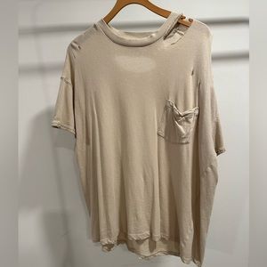 Free People Distressed Tee
